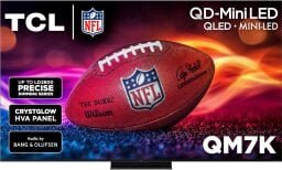tcl 85-inch qm7k qd-mini led 4k tv against a white background
