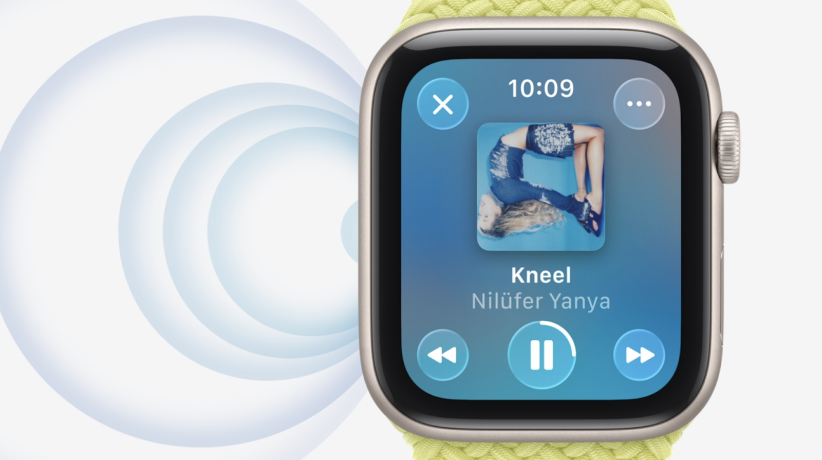 Apple Watch SE 3 Playing media &mdash; like music and podcasts &mdash; directly through the speakers